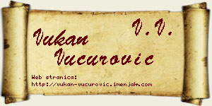 Vukan Vučurović vizit kartica